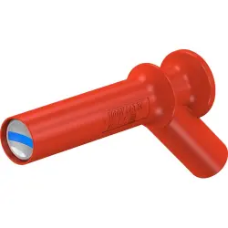 Magnetic adapter, 11 mm magnetic head to 4 mm socket, red, CAT IV, 66.9515-22