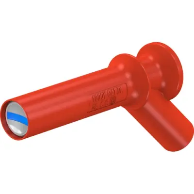 Magnetic adapter, 11 mm magnetic head to 4 mm socket, red, CAT IV, 66.9515-22 - 1