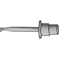 Ultra-fine test probe, yellow, max. 2 mm, L 55.5 mm, solder connection, MJ-032 YELLOW