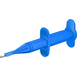 Clamp test probe, blue, max. 0.9 mm, L 122 mm, CAT III, socket 4 mm, 66.9116-23