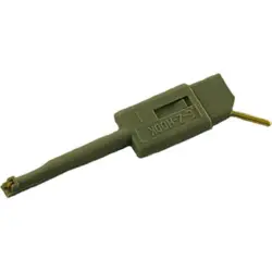 Miniature clamp test probe, gray, max. 1 mm, L 35 mm, CAT O, pin 0.64 mm, 974201106