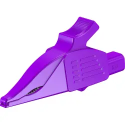 Alligator clip, purple, max. 30 mm, L 92 mm, CAT IV, socket 4 mm, 66.9561-26