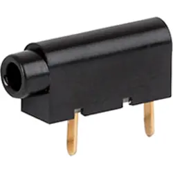 2 mm socket, solder connection, 0.5 mm², black, 0040.1101