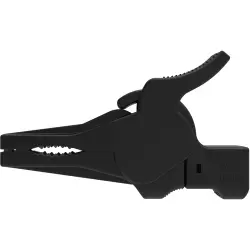 Safety alligator clip, blue, max. 34 mm, L 88.5 mm, CAT III, CAT IV, socket 4 mm, SAK 9230 NI / BL