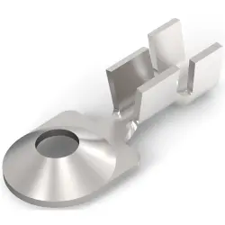 Uninsulated ring cable lug, 0.5-1.3 mm², AWG 20 to 16, 2.64 mm, M3, metal, 61904-1