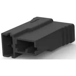 Insulating housing for 6.35 mm, 2 pole, PA, UL 94V-2, black, 926522-1