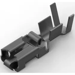 Uninsulated flat plug sleeve, 6.35 x 0.81 mm, 4.0 to 6.63 mm², AWG 11 to 9, phosphor bronze, tin-plated, 928960-7