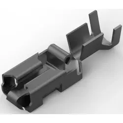 Uninsulated flat plug sleeve, 6.35 x 0.81 mm, 2.62 to 4.17 mm², AWG 13 to 11, phosphor bronze, tin-plated, 154717-7