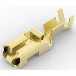 Uninsulated flat plug sleeve, 6.35 x 0.81 mm, 1.03 to 2.62 mm², AWG 17 to 13, brass, 927854-1