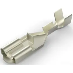 Uninsulated flat plug sleeve, 4.75 x 0.51 mm, 0.2 to 0.51 mm², AWG 24 to 20, phosphor bronze, nickel-plated, 170330-2