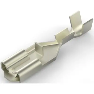 Uninsulated flat plug sleeve, 4.75 x 0.51 mm, 0.2 to 0.51 mm², AWG 24 to 20, phosphor bronze, nickel-plated, 170330-2 - 1