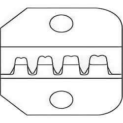 Crimping die for coaxial connectors, 0.08-0.09 mm², 91911-4