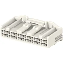 Socket, unequipped, 40 pole, straight, 2 rows, natural, 1674312-1