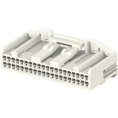 Socket, unequipped, 40 pole, straight, 2 rows, natural, 1674312-1 - 1