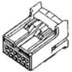 Socket, unequipped, 12 pole, straight, 2 rows, natural, 1565287-1