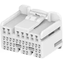 Socket, unequipped, 35 pole, straight, 4 rows, natural, 1123338-1