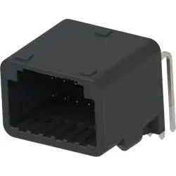 Plug, 12 pole, angled, 2 rows, black, 1-1318772-8