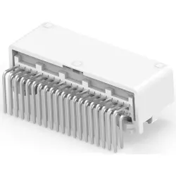 Plug, 40 pole, angled, 2 rows, natural, 1318384-4