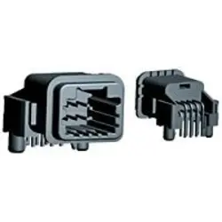 Plug, 8 pole, angled, 2 rows, black, 1379684-1