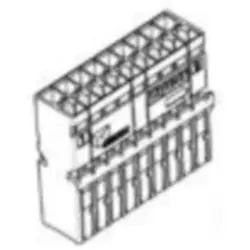 Socket, unequipped, 18 pole, straight, 2 rows, black, 1326133-1