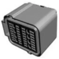 Socket, unequipped, 32 pole, straight, 4 rows, yellow, 1326018-2