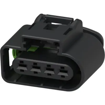 Socket, unequipped, 4 pole, straight, 1 row, black, 1718562-1 - 1