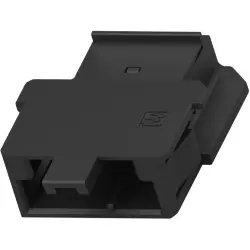 Plug, unequipped, 3 pole, straight, 1 row, black, 1-968977-9
