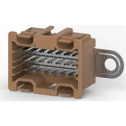 Plug, 21 pole, straight, 3 rows, brown, 1534188-1