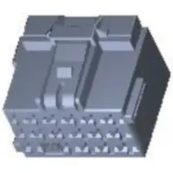 Socket, unequipped, 17 pole, straight, 3 rows, black, 1718091-1