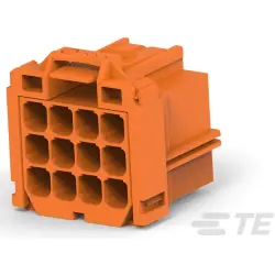 Socket, unequipped, 12 pole, straight, 3 rows, green, 8-968972-1