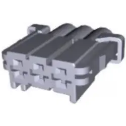 Socket, unequipped, 3 pole, straight, 1 row, black, 1-968976-9