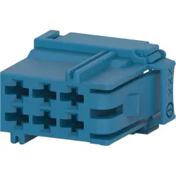 Socket, unequipped, 6 pole, straight, 2 rows, blue, 8-968970-1