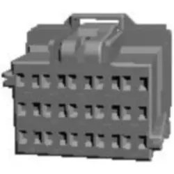 Socket, unequipped, 15 pole, straight, 3 rows, purple, 8-968973-1