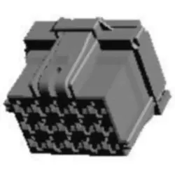 Socket, unequipped, 15 pole, straight, 3 rows, gray, 8-968973-2
