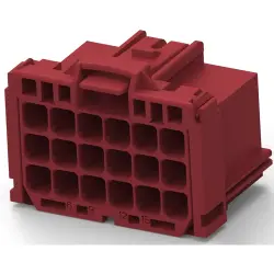 Socket, unequipped, 18 pole, straight, 3 rows, purple, 5-968974-1