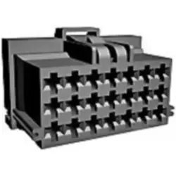 Socket, unequipped, 21 pole, straight, 3 rows, gray, 8-968975-2