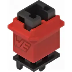 Connector housing, black/red, 491101011