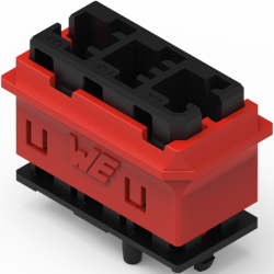 Connector housing, black/red, 491101013