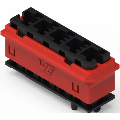 Connector housing, black/red, 491101015 - 1