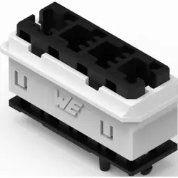 Connector housing, black/white, 491102014