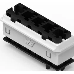 Connector housing, black/white, 491102015