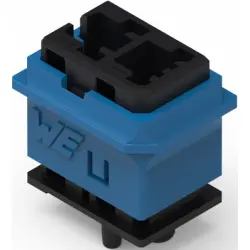 Connector housing, black/blue, 491103012