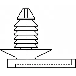 Clamp, for connector, 368373-1