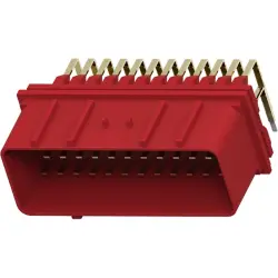 Plug, unequipped, 36 pole, angled, 3 rows, red, 346350-5