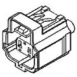 Socket, unequipped, 2 pole, straight, 1 row, gray, 178449-6