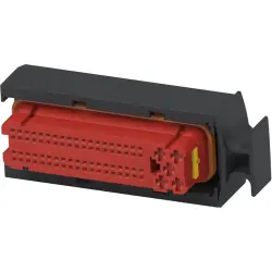 Socket, unequipped, 81 pole, straight, 2 rows, black, 1-368376-1