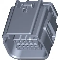 Socket, unequipped, 10 pole, straight, 2 rows, black, 3-2098269-1