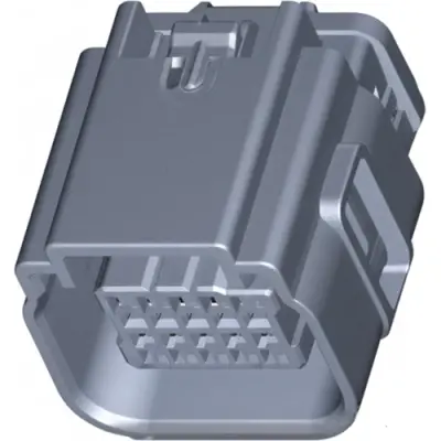 Socket, unequipped, 10 pole, straight, 2 rows, black, 3-2098269-1 - 1