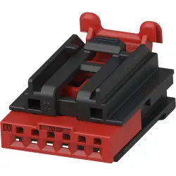 Socket, unequipped, 6 pole, straight, 1 row, black, 2035363-4