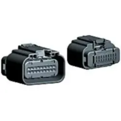 Socket, unequipped, 16 pole, straight, 2 rows, black, 1438031-1